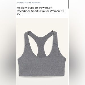 NWOT Old Navy PowerSoft Racerback Sports Bra